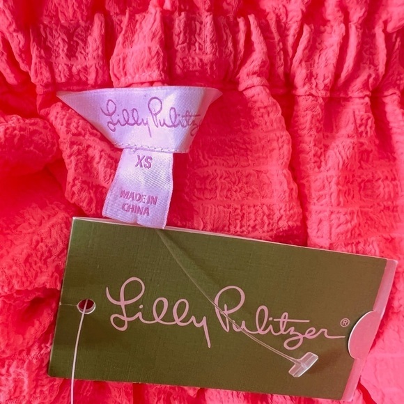 LILLY PULITZER Dahlia Top Peachy Pink Spaghetti Straps Size XS NEW - Picture 8 of 9